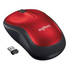 LOGITECH - Mouse Óptico, Logitech, 910-003635, M185, USB, Inalámbrico, 1000 dpi, Rojo