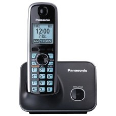 Teléfono Analógico, Panasonic, KX-TG4111, Inalámbrico, 1 Línea, Negro