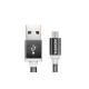 Cable USB 2.0, Adata, AMUCAL-100CMK-CBK, Micro USB, USB, 1 m, 2.4 A, Negro, Puerto Reversible