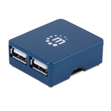 Concentrador USB 2.0, Manhattan, 160605, HUB, 4 puertos, Micro