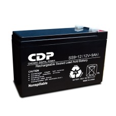 CDP - Batería para UPS, CDP, B-12/9.0, 12 V, 9 Ah, Negro
