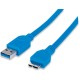 Cable USB 3.2, Manhattan, 393898, USB A a Micro USB B, 1 m, Azul