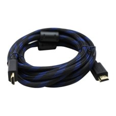 Cable HDMI, Ghia, GCB-024, 3 m, Cobre, Bolsa, Negro, Azul