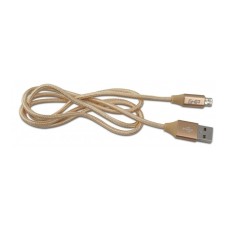 GHIA - Cable USB 2.1, Ghia, GAC-086, USB A, Micro USB, Forro Metálico, 1 m, Dorado