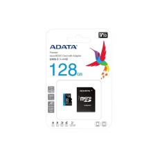 Memoria SD, ADATA, AUSDX128GUICL10A1-RA1, MicroSDXC UHS-1 U1, 128 GB, Clase 10, Inlcuye Adaptador