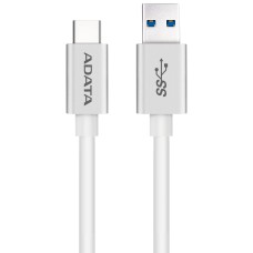ADATA - Cable USB C, Adata, ACA3AL-100CM-CSV, 1 m, USB 3.0, Plateado