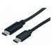 MANHATTAN - Cable USB C, Manhattan, 353342, 1 m, Negro, Alta Velocidad