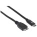 MANHATTAN - Cable de Datos, Manhattan, 353397, USB C, USB Micro B, 1 m, Negro