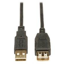 Cable USB 2.0, Tripp-Lite, U024-006, Extensión, 1.83m, Negro