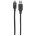 MANHATTAN - Cable de Datos, Manhattan, 354639, USB A, USB C, 50 cm, Negro