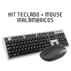GHIA - Kit Teclado y Mouse, Ghia, GT2000GN, Inalámbrico, USB, Español, Gris, Negro