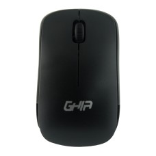 Mouse, Ghia, GM400NG, Inalámbrico, USB, Negro, Gris