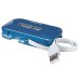 MANHATTAN - Concentrador USB 2.0, Manhattan, 161039, HUB, 7 puertos, Alimentación Dual, Azul