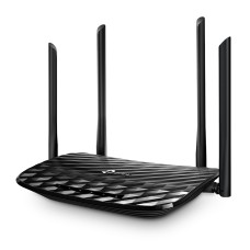 TP LINK - Router, TP-Link, Archer C6, Inalámbrico, 5 Puertos RJ45, 2.4 GHz, 5 GHz, 4 Antenas