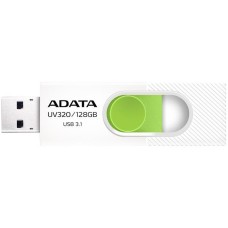 Memoria USB 3.0, Adata, AUV320-32G-RWHGN, 32 GB, Blanco/Verde