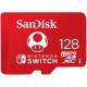 Memoria MicroSDXC, Sandisk, SDSQXAO-128G-GNCZN, 128 GB, Para Nintendo Switch, clase 10