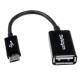 Cable USB, StarTech, UUSBOTG, USB A a Micro USB B, OTG, Negro