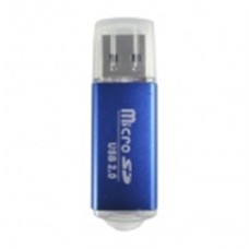 BROBOTIX - Lector, Brobotix, 345673A, USB 2.0, Micro SD, Azul