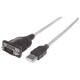 Convertidor USB a Serial, Manhattan, 151849, DB9, 1.8 m, 115 kbps