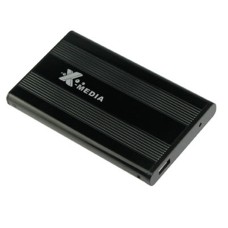 X-MEDIA - Gabinete USB 2.0, X-MEDIA, XM-EN2200-BK, 2.5 Pulgadas, SATA a USB, Negro