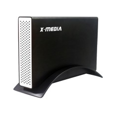 Gabinete USB 3.0, X-MEDIA, XM-EN3251U3-BK, 3.5 Pulgadas, SATA a USB, Negro