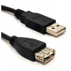 BROBOTIX - Cable Extensión USB 2.0, Brobotix, 102334, 1.8 m, Negro