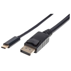 Cable de Video, Manhattan, 152464, USB C a Display Port, 2 m, 4k, Negro