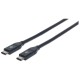 Cable de Datos, Manhattan, 353526, USB C, 1 m, Negro