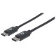 Cable de Datos, Manhattan, 354882, USB C, 3m, Negro