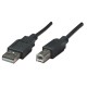 Cable USB 2.0, Manhattan, 374507, USB A a USB B, 50 cm, Negro