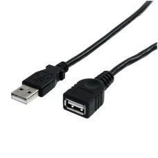 STARTECH - Cable USB 2.0, StarTech, USBEXTAA3BK, Extensión, 91 cm, Negro