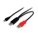 Cable USB, StarTech, USB2HABMY6, Mini USB B a 2x USB A, Para HDD Externos
