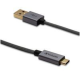 Cable USB, Verbatim, VB99675, USB A a USB C, 1.2 m, Nylon, Trenzado, Negro