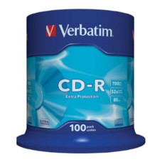 VERBATIM - CD-R, Verbatim, VB95252, Imprimibles, 100 Discos