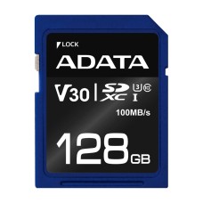 ADATA - Memoria SD, Adata, ASDX128GUI3V30S-R, Premier Pro, 128 GB, U3, Clase 10