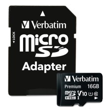 Memoria SD, Verbatim, VB44082, 16 GB, MicroSD, clase 10