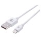 Cable Lightning, Manhattan, 390866, USB, 3m, Blanco