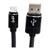 GHIA - Cable USB 2.1, Ghia, GAC-149, USB A, Lightning, 2 m, Negro