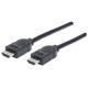 Cable HDMI, Manhattan, 306119, 1.8 m, 4k, Negro