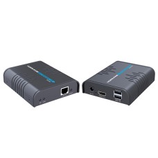 SAXXON - Extensor HDMI sobre Cable UTP, Saxxon, LKV373KVM, 1080P, 120 m, Cat5e/6, 2 puertos para Teclado y Ratón, Incluye transmisor y receptor, Negro