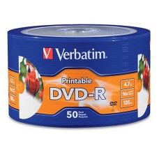 VERBATIM - DVD-R, Verbatim, VB97167, Imprimible, 50 Discos