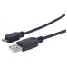 MANHATTAN - Cable USB 2.0, Manhattan, 325677, USB A a Micro USB B, 50 cm, Negro
