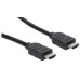 MANHATTAN - Cable HDMI, Manhattan, 323215, 2 m, Negro, Ethernet, Blindado