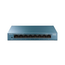 TP LINK - Switch, TP-Link, LS108G, 8 Puertos, Gigabit, No Administrable, Metálico, Escritorio