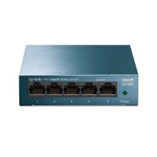 TP LINK - Switch, TP-Link, LS105G, 5 Puertos, Gigabit, No Administrable, Metálico, Escritorio