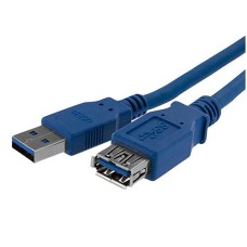 Cable USB 3.0, Startech, USB3SEXT1M, 1m, Azul