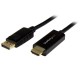 Cable de Video, Startech, DP2HDMM1MB, 1m, Displayport a HDMI, 4K, Negro