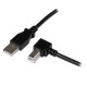 Cable USB, Startech, USBAB1MR, USB A a USB B, Angulo, 1m