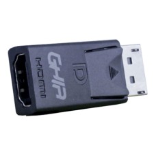 GHIA - Adaptador de Video, Ghia, ADAP-7, DP a HDMI, Negro