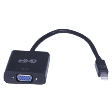 GHIA - Adaptador de Video, Ghia, ADAP-10, Mini Display Port a VGA, Negro